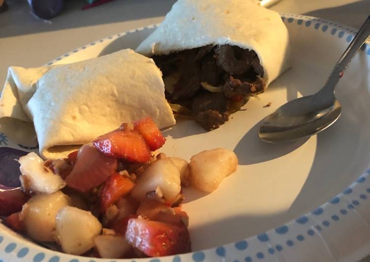 Venison burrito real meal!