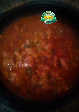 Una foto de Salsa de Carne Molida 🥩con Cebolla🧅y Tomate🍅