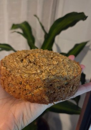 Una foto de Mini torta de avena y manzana