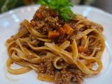 Fettuccine Sos Tomato Cendawan Ber daging