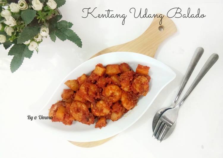 Resep Kentang udang balado Anti Gagal