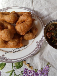 A picture of Funkaso with vegetable soup.