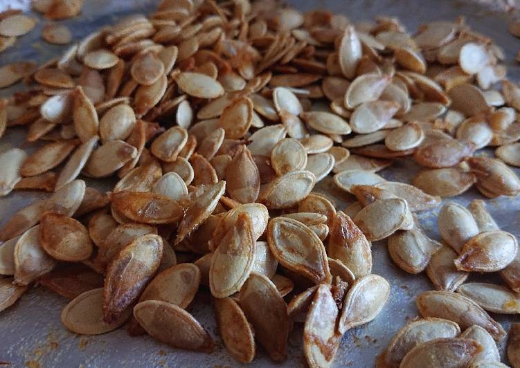 Steps to Prepare Any-night-of-the-week Salted Butter Pumpkin Seeds