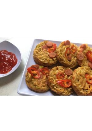 Foto resep Omelet Mie Mini