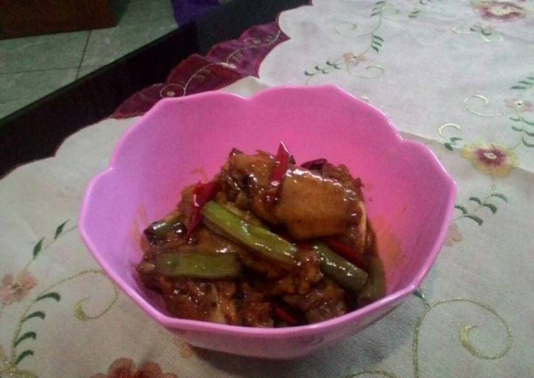 Sayap ayam buncis saus kecap