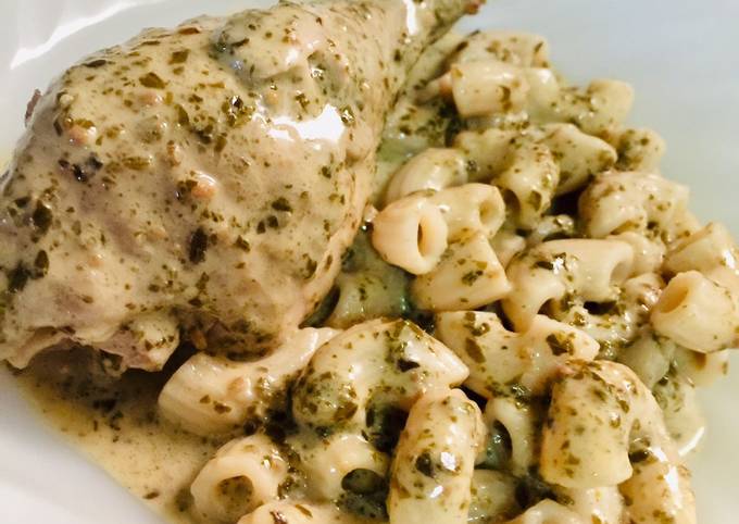 Creamy Pesto Chicken & Pasta Quick Hack