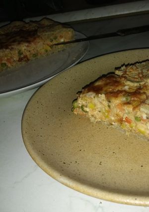 Gluténmentes Sajtos-túrós-zöldséges pite recept fotója