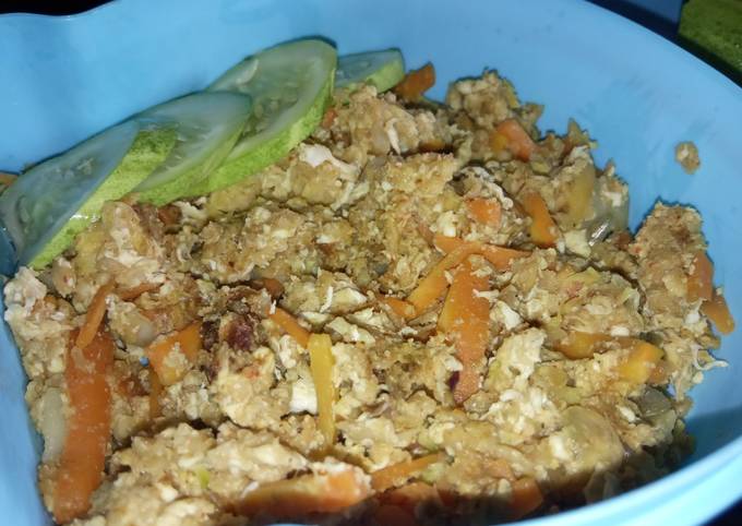 Cara Bikin Oatmeal goreng (menu diet), Enak Banget