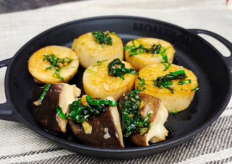 Bahan King Oyster Mushroom Scallop-Style with Butter Oyster Sauce エリンギの帆立風バター牡蠣ソース | Cara Membuat King Oyster Mushroom Scallop-Style with Butter Oyster Sauce エリンギの帆立風バター牡蠣ソース Yang Mudah Dan Praktis