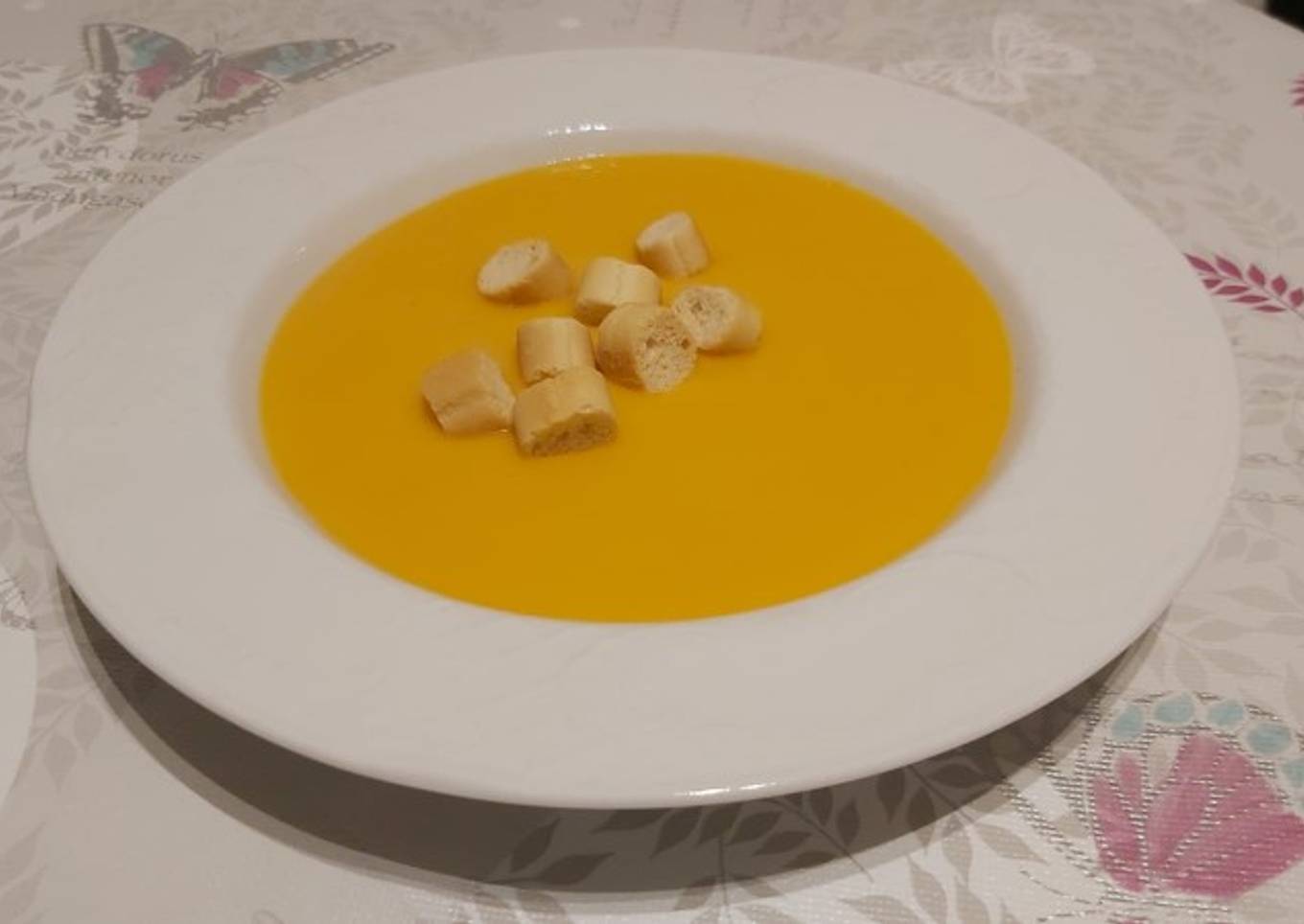 Crema de calabaza y zanahoria