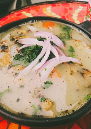 Una foto de Caldo de Mariscos