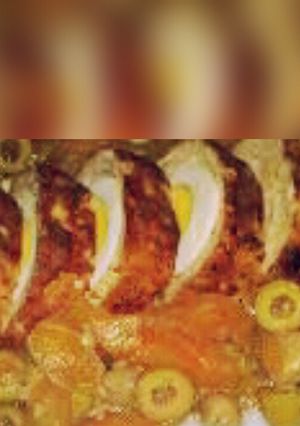 صورة لوصفة رول الدجاج بالبيض