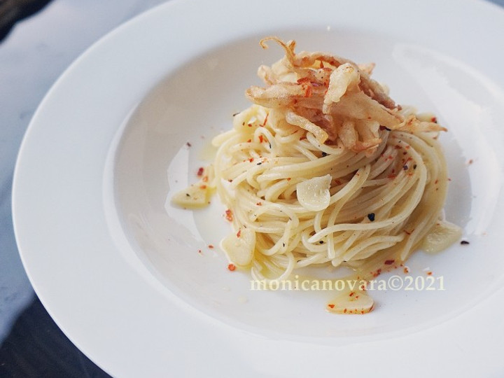 Bagaimana Menyiapkan Spaghetti Aglio e Olio Jamur Krispi Anti Gagal