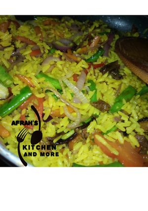 A picture of Fish Fried rice.