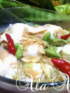 Foto resep Tumis sawi putih dan pete kuah petis