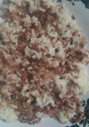 Foto resep Nasi merah putih