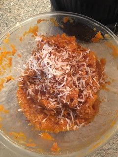 A picture of Coconut-lime sweet potatoes with walnuts.