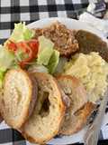 Pastel de Carne, Puré de Papa y Ensalada