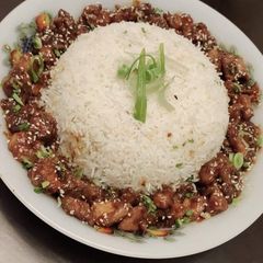A picture of Teriyaki chicken.