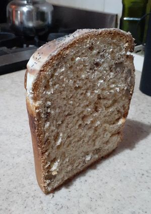Una foto de Pan dulce y glasé sin azúcar, con harina integral