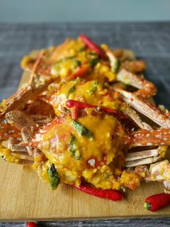 Gambar Ketam Majerin Telur Masin || Salted Egg Crab
