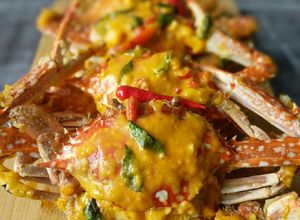 Gambar Ketam Majerin Telur Masin || Salted Egg Crab