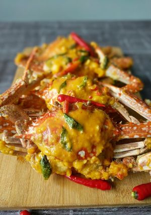 Gambar Ketam Majerin Telur Masin || Salted Egg Crab
