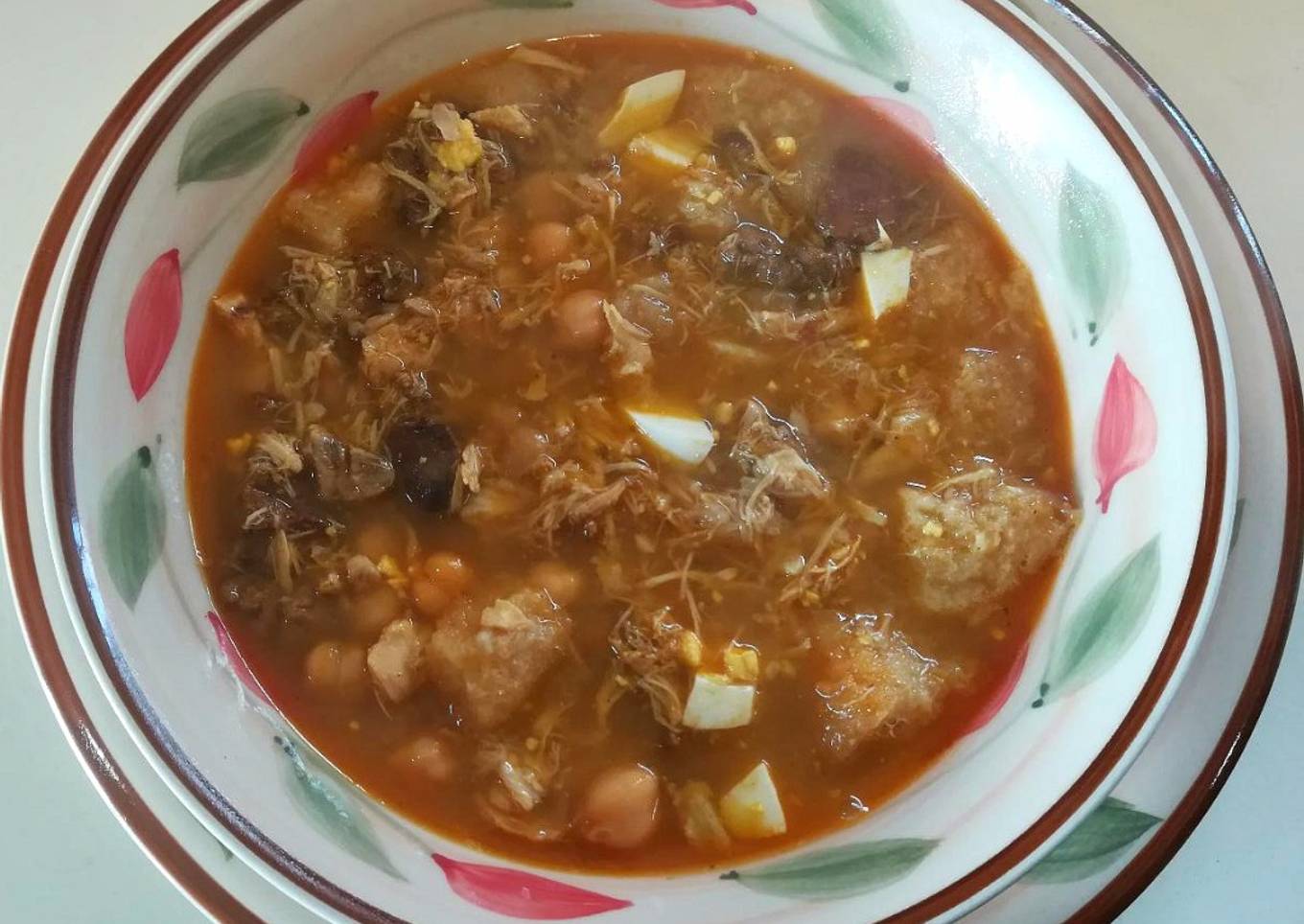 Sopa de menudillos de pollo