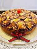 Pastel de queso, brevas y nueces
