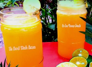 Foto resep Es Jeruk Madu lemon dan Es Jus Nanas Jeruk