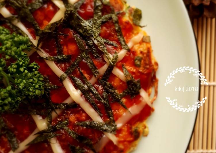 Okonomiyaki~versi kansai (Kuliner Khas Jepang) 🥗
