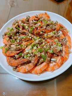 免油,好吃的蒜味胡椒蝦 的食譜成品照片