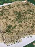 Brown Basmati Rice with Capon Broth, Mozzarella Sauce, and Cilantro