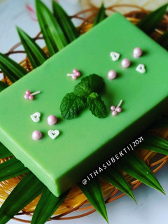 Foto resep Puding Brownies Roti Tawar Pandan