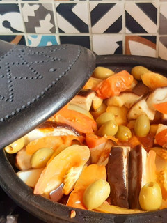 Una foto de Pollo al tajine