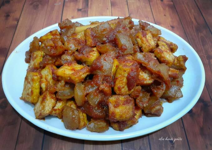 Resep Balado kikil & tahu ala warteg oleh olive bunda ...