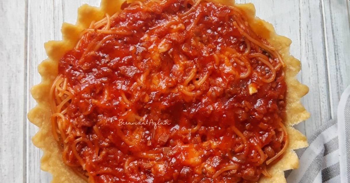 Resep Spaghetti Bolognese Pie oleh Beranda Aqlan Cookpad