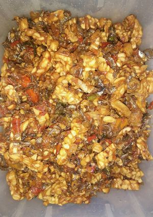 Foto resep Ikan teri saos kering with tempe