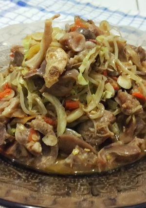 Foto resep Tumis ampela sayur pedas simple