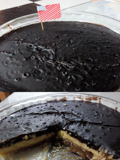 Foto resep Moon Surface Brownie Caramel Pudding