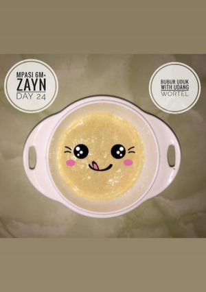 Foto resep MPASI 6M+ ZAYN (BUBUR UDUK WITH UDANG WORTEL)