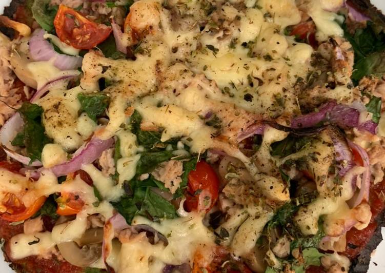 Pizza con base de brócoli