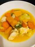 Caldo de verduras con trozos de pollo 🥕🥦🥔🍗