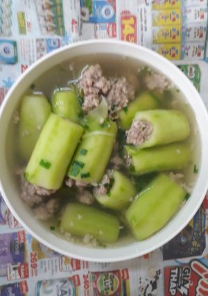 Hình của món Dưa chuột dồn thịt.