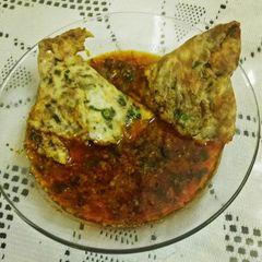 Egg samosa curry A picture of Egg samosa curry.