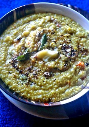 A picture of Foxtail millet bisi bele.