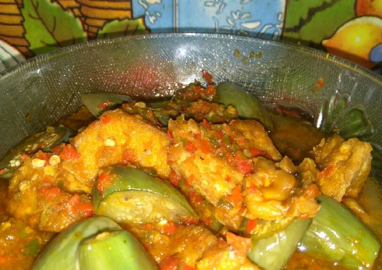 Tumis pedas terong ijo