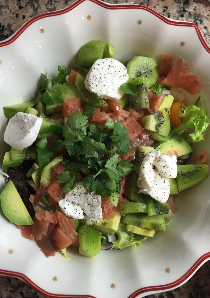 Una foto de Ensalada de Navidad fresca