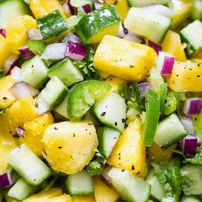 Ensalada de Piña, Pepino y Jalapeños Receta de Norđurland- Cookpad