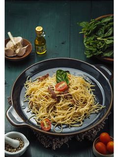 Foto resep Spagheti Basil Aglio Olio